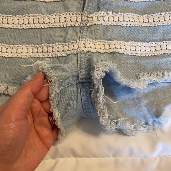 SOLD**High Rise Boho Cut-Offs - Picture 4 of 10